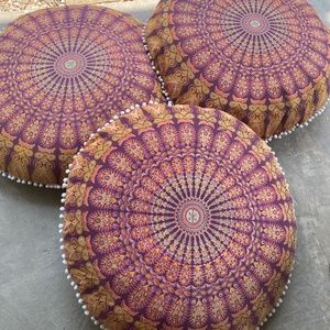 3 very large floor or bed pillows  Morrocan/ bohemian style